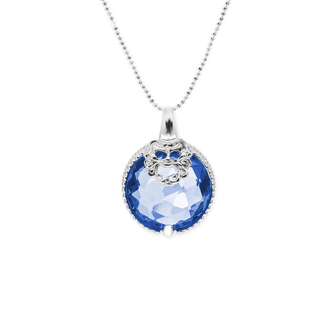 Collana Argento 925 Maschera Cristallo Azzurro Michele Affidato CL-AP-000548