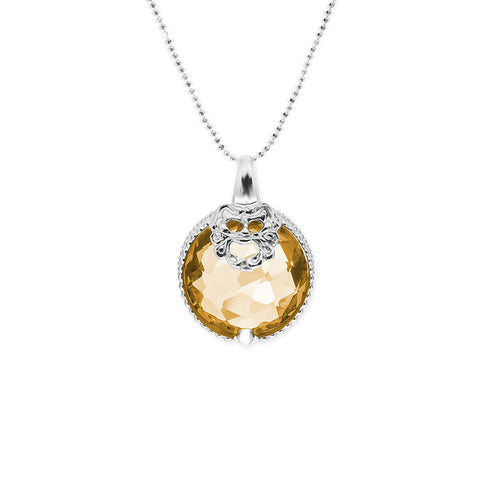 Collana Argento 925 Maschera Cristallo Giallo Michele Affidato CL-AP-000549