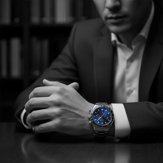 banner orologio uomo acciaio