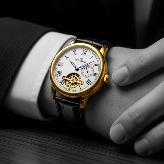 banner  orologio uomo cinturino in pelle