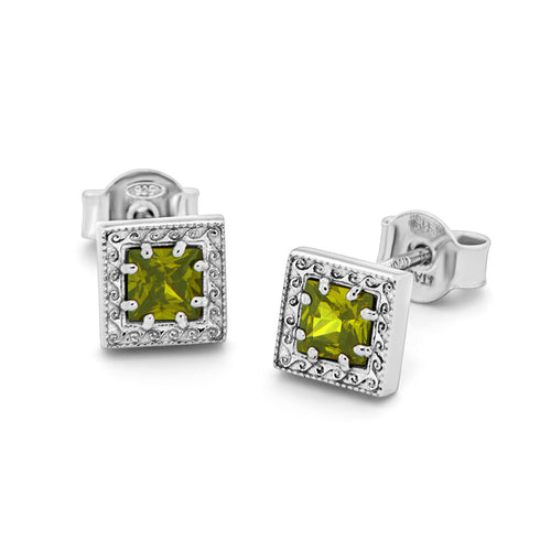 Orecchini Argento 925 Zircone Greca Michele Affidato OR-TY-000018