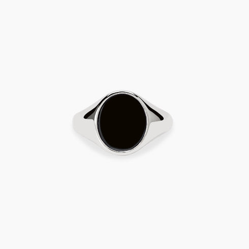 Anello Mabina 523499 Argento 925 Rodiato Onice Ovale KINGSTONE Uomo