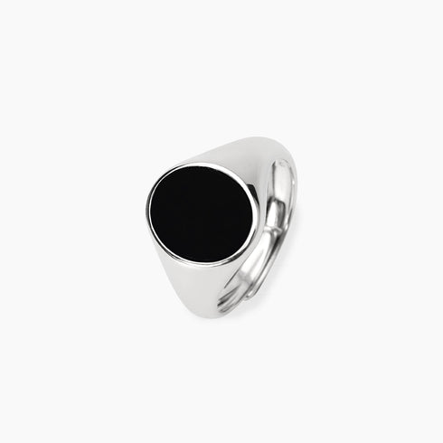 Anello Mabina 523499 Argento 925 Rodiato Onice Ovale KINGSTONE Uomo