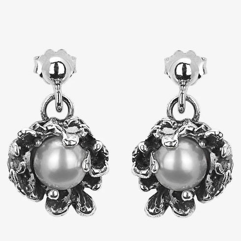 Orecchini argento 925 e perla pendenti Magna Grecia MGK4093V