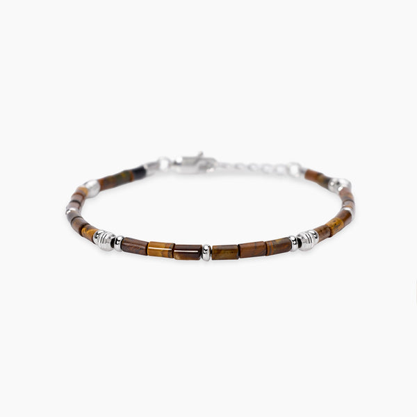Bracciale Mabina 534146 Argento 925 Occhio di Tigre IBIZA Uomo