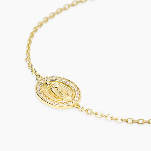 Bracciale Mabina 534166 Argento 925 Oro 18K Madonnina LADY MADONNA Donna