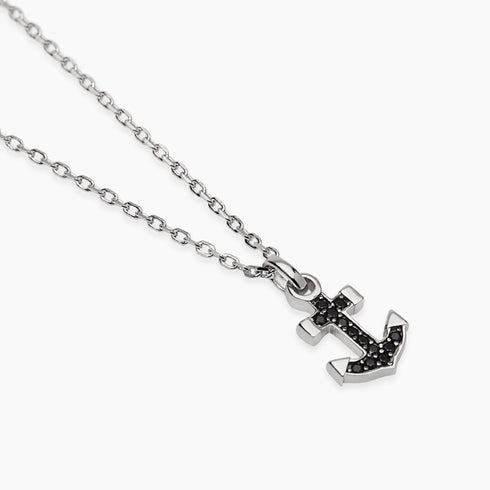 Collana Mabina 553872 Argento 925 Ancora Zirconi Uomo
