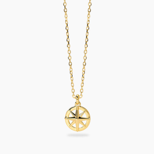 Collana Mabina 553873 Argento 925 Dorato Rosa dei Venti JOURNEY