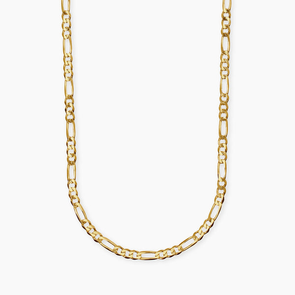 Collana Mabina 553876 Argento 925 Placcato Oro Catena Figaro Uomo