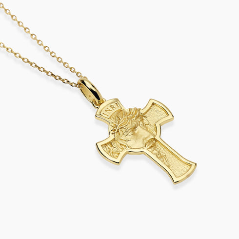 Collana Mabina 553879 Argento 925 Oro 18K Croce SACRUM Uomo