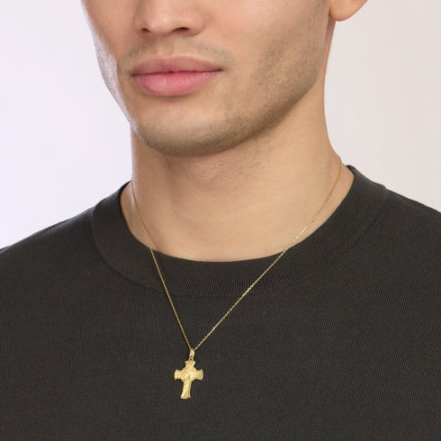 Collana Mabina 553879 Argento 925 Oro 18K Croce SACRUM Uomo