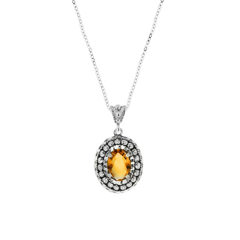 Collana Argento 925 Cristallo Giallo Michele Affidato CL-GEA-00280
