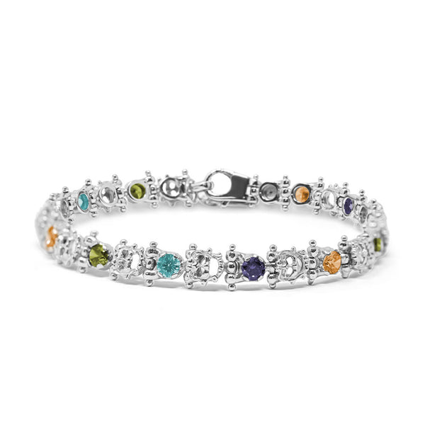 Bracciale Tennis Argento 925 Zirconi Maschere Michele Affidato BR-AP-000372