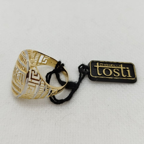 Anello a fascia oro bianco e giallo 3.30 gr | Gioiellitosti.it