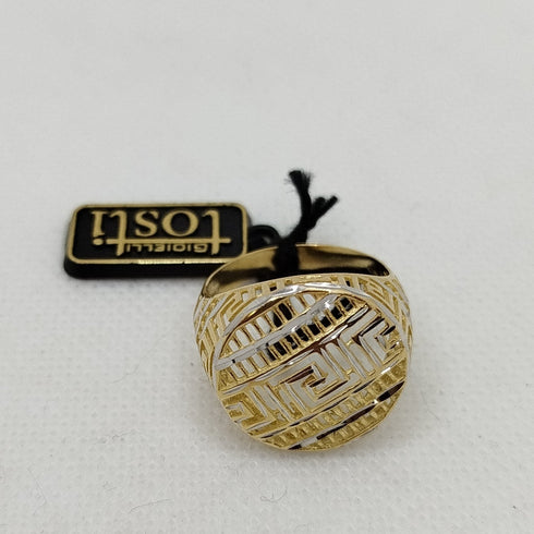Anello a fascia oro giallo e bianco 4.30 gr | Gioiellitosti.it