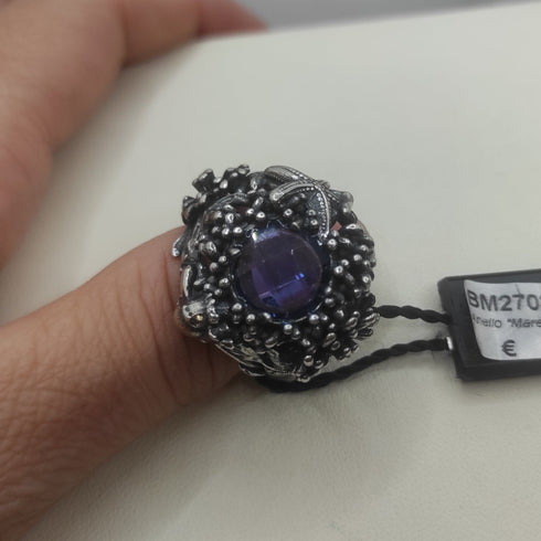 Anello Argento 925 Acquamarina SUALI' BM2703 /14 | Gioiellitosti.it