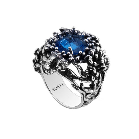Anello Argento 925 Acquamarina SUALI' BM2703 /14 | Gioiellitosti.it