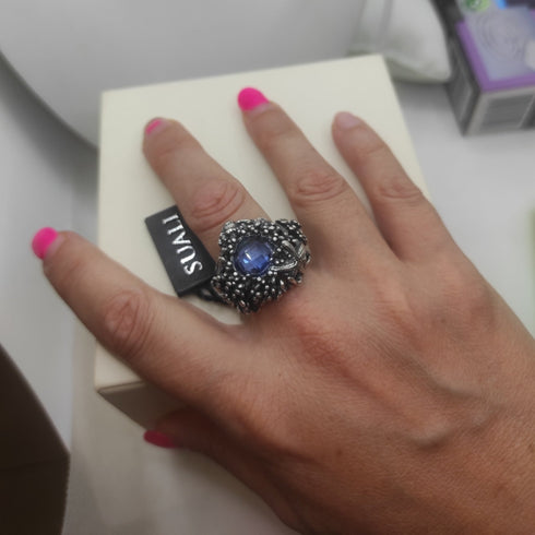 Anello Argento 925 Acquamarina SUALI' BM2703 /14 | Gioiellitosti.it