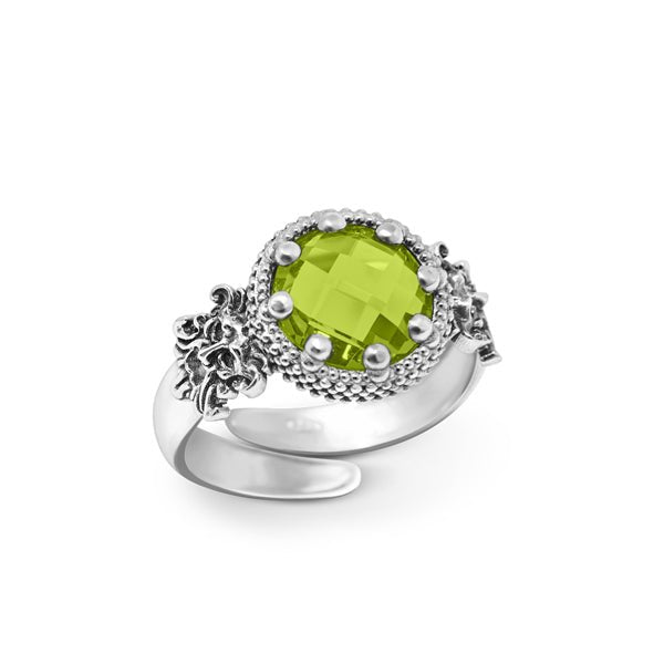 Anello Argento 925 Cristallo Verde Maschere Michele Affidato AN-MS-000208 | Gioielli Tosti