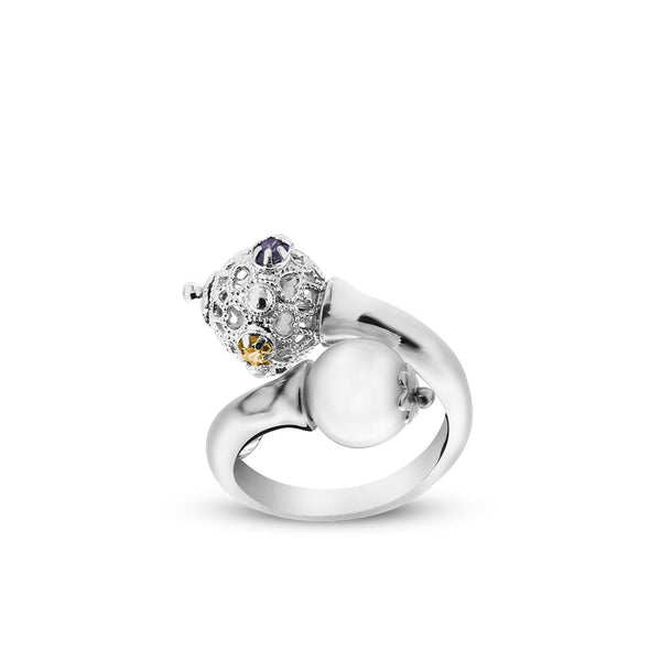 Anello Argento 925 Perla Zirconi Michele Affidato AN-GP-000206 | Gioielli Tosti