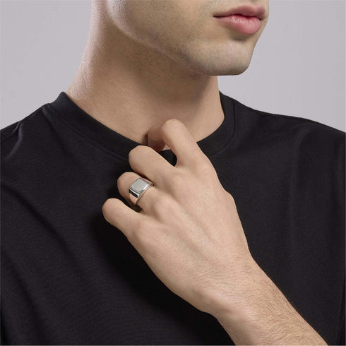 Anello argento uomo Mabina 523447 quadrato | Gioiellitosti.it
