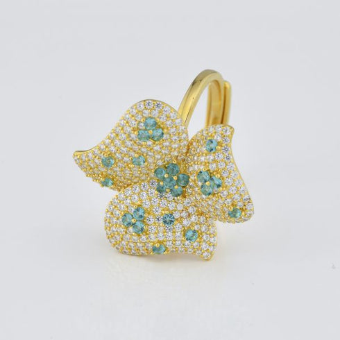 Anello Boccadamo AN515DV Argento Placcato oro Zirconi | Gioiellitosti.it