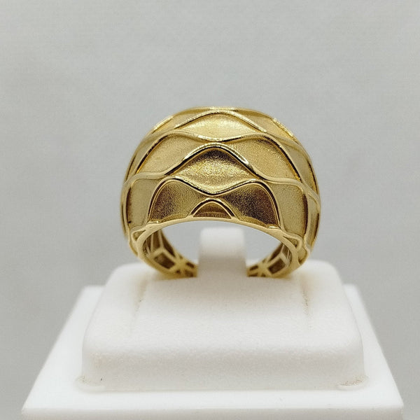Anello fascia larga oro giallo 18k carati 6.80 gr | Gioiellitosti.it