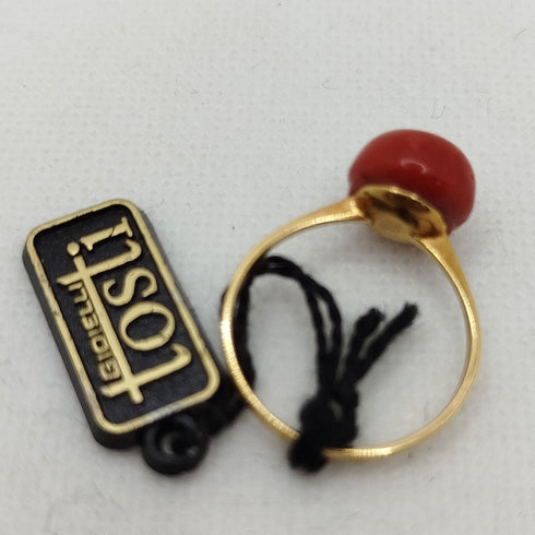 Anello in corallo e oro 18k 2.90 gr | Gioiellitosti.it
