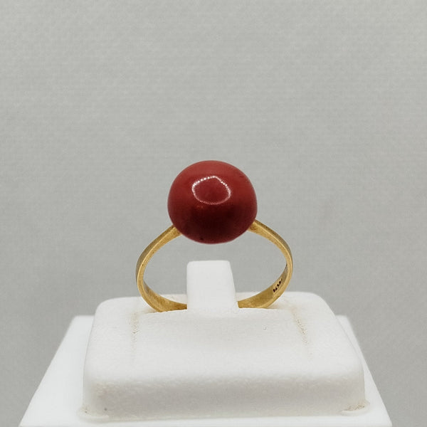 Anello in corallo e oro 18k 2.90 gr | Gioiellitosti.it