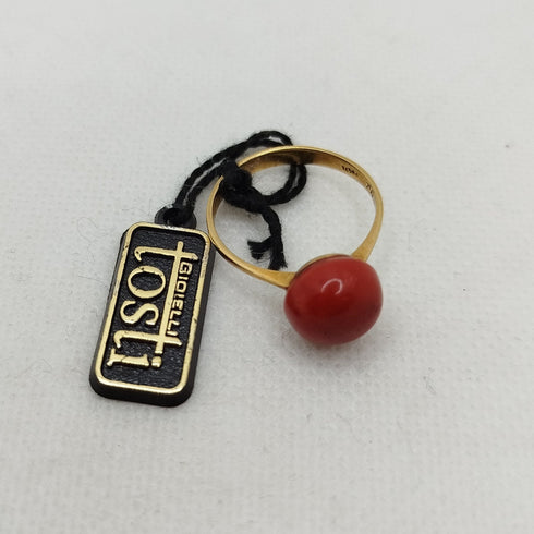 Anello in corallo e oro 18k 2.90 gr | Gioiellitosti.it