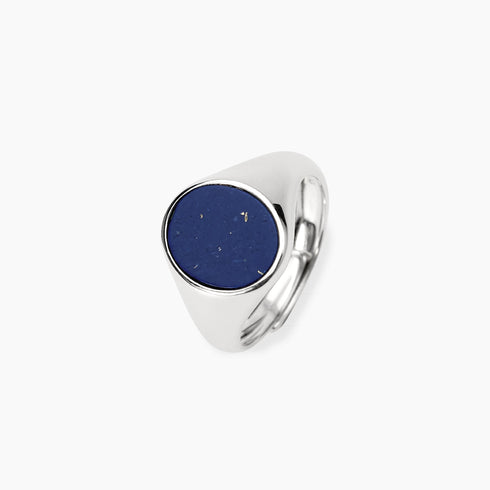 Anello Mabina 523497 Argento 925 Rodiato Lapis Blu KINGSTONE Uomo | Gioielli Tosti