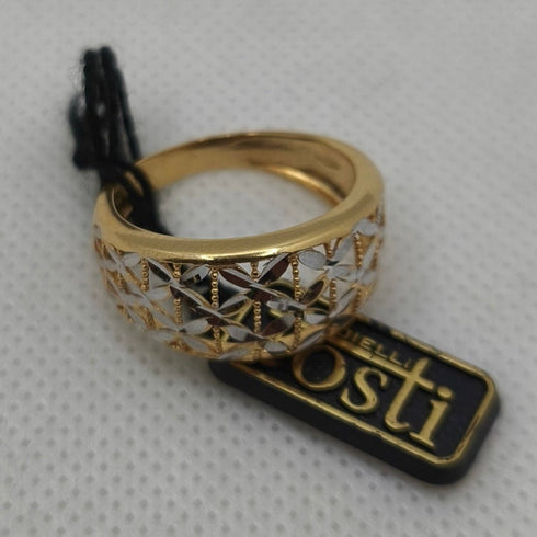 Anello Oro fascia larga diamantata 3.50 gr misura 18 cm | Gioiellitosti.it