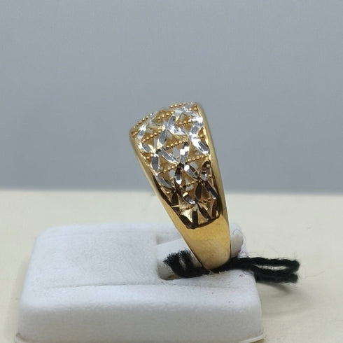 Anello Oro fascia larga diamantata 3.50 gr misura 18 cm | Gioiellitosti.it