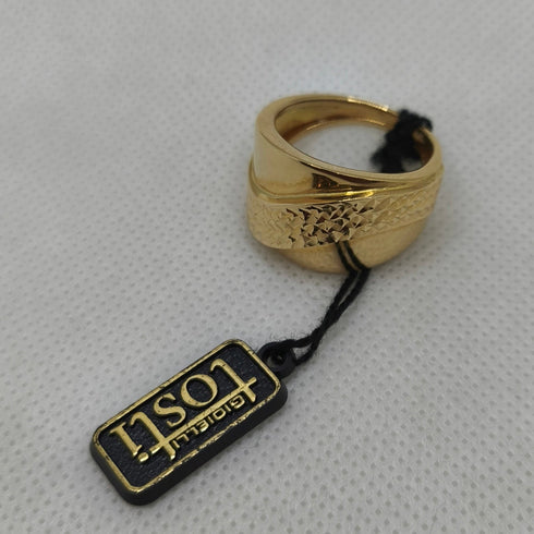 Anello oro fascia lascia larga diamantata 5,20 g 21 cm | Gioiellitosti.it