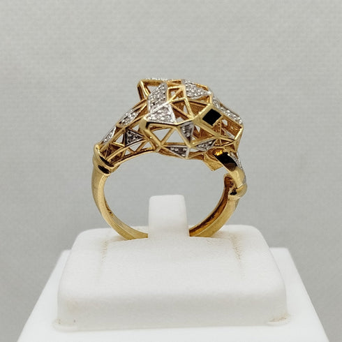 Anello Puma in oro 18k Fascia con zirconi 6.20 gr | Gioiellitosti.it