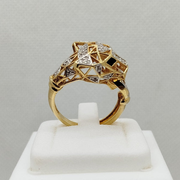 Anello Puma in oro 18k Fascia con zirconi 6.20 gr | Gioiellitosti.it