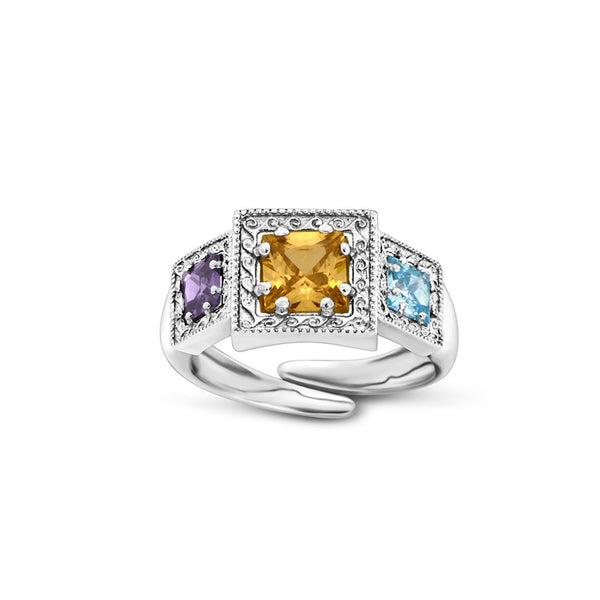 Anello Trilogy Argento 925 Zirconi Michele Affidato AN-TY-000020 | Gioielli Tosti