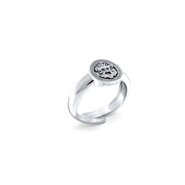Anello Unisex Argento 925 Maschera Apotropaica Michele Affidato AN-EN-000002 | Gioielli Tosti