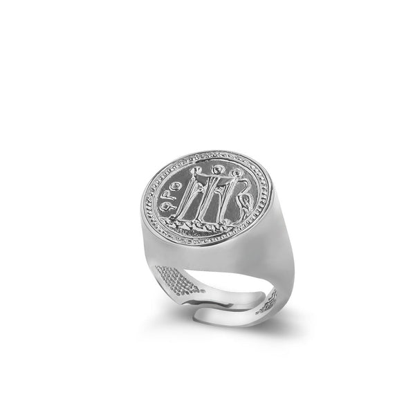 Anello Unisex Argento 925 Statere Kroton Michele Affidato AN-NO-000054 | Gioielli Tosti