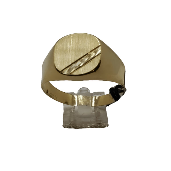 Anello uomo oro 18k piastra ovale 3.60 gr misura 27 | Gioiellitosti.it