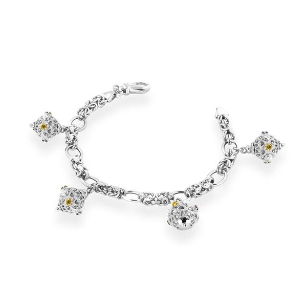 Bracciale Argento 925 Quattro Sfere Zirconi Michele Affidato BR-GI-000293 | Gioielli Tosti