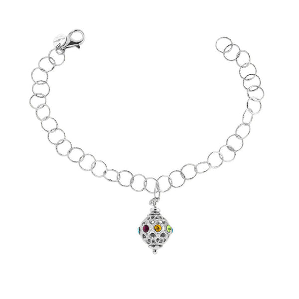 Bracciale Argento 925 Sfera Zirconi Multicolor Michele Affidato BR-GI-000257 | Gioielli Tosti