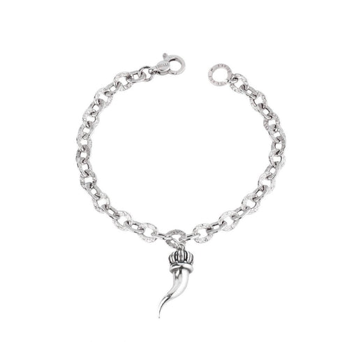 Bracciale argento Charms Cornetto 925 SUALI' BM2686 Amuleto | Gioiellitosti.it