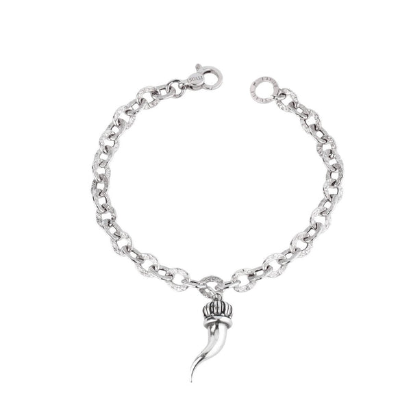 Bracciale argento Charms Cornetto 925 SUALI' BM2686 Amuleto | Gioiellitosti.it