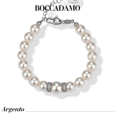 Bracciale argento con perle naturali Boccadamo BR584 | Gioiellitosti.it