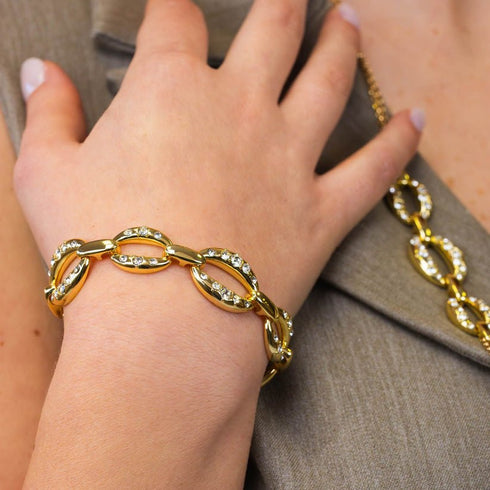 Bracciale Boccadamo XB1052D Bronzo Placcato Oro Cristalli | Gioielli Tosti