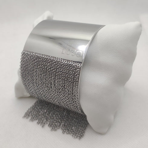 Bracciale Liu Jo LJ1222 rigido acciaio maglie pendenti | Gioiellitosti.it