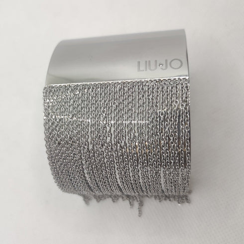 Bracciale Liu Jo LJ1222 rigido acciaio maglie pendenti | Gioiellitosti.it