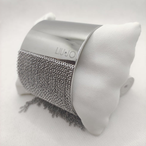 Bracciale Liu Jo LJ1222 rigido acciaio maglie pendenti | Gioiellitosti.it