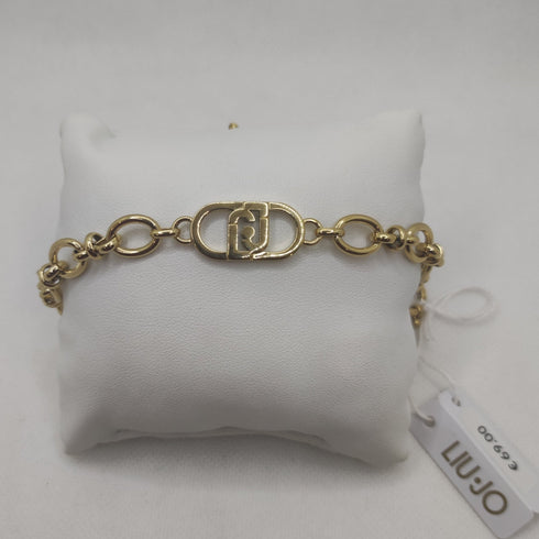 Bracciale Liu Jo LJ2202 maglia acciaio color oro | Gioiellitosti.it